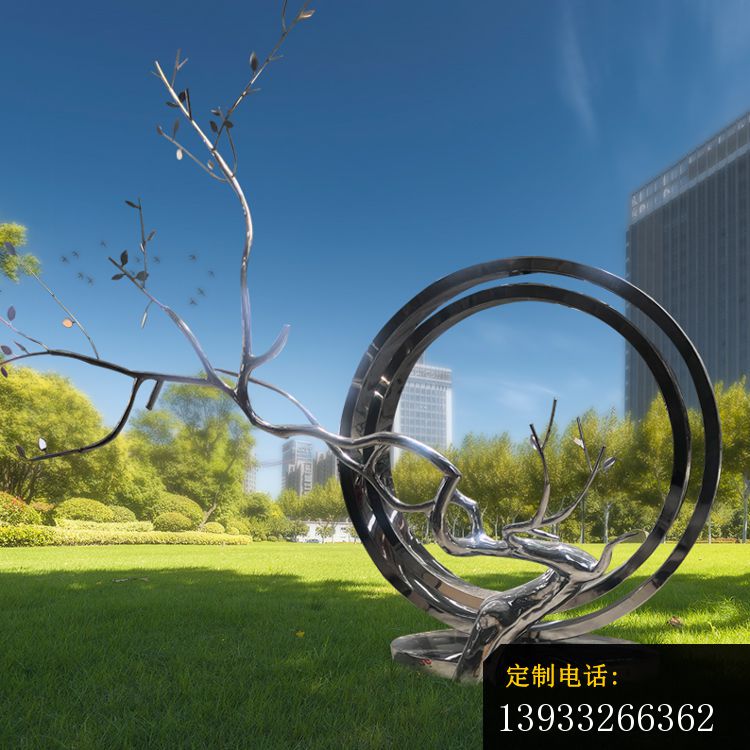 大型不锈钢圆环造型雕塑_750*750