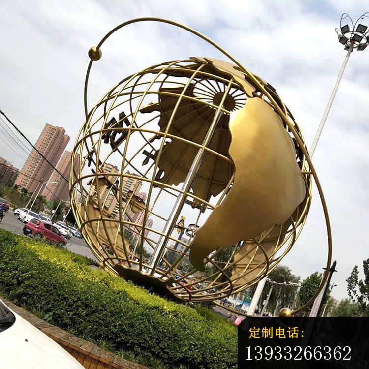 大型广场地球仪不锈钢雕塑_750*750