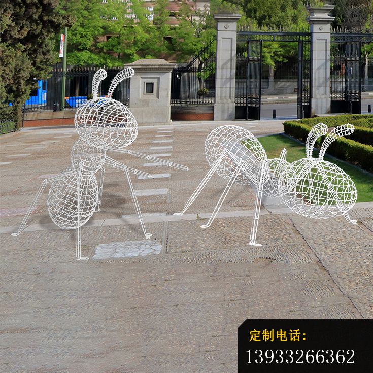 公园镂空蚂蚁造型雕塑_735*735