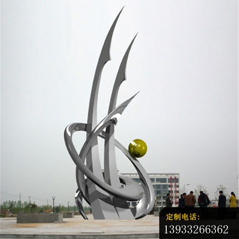 广场不锈钢帆船抽象雕塑_800*800