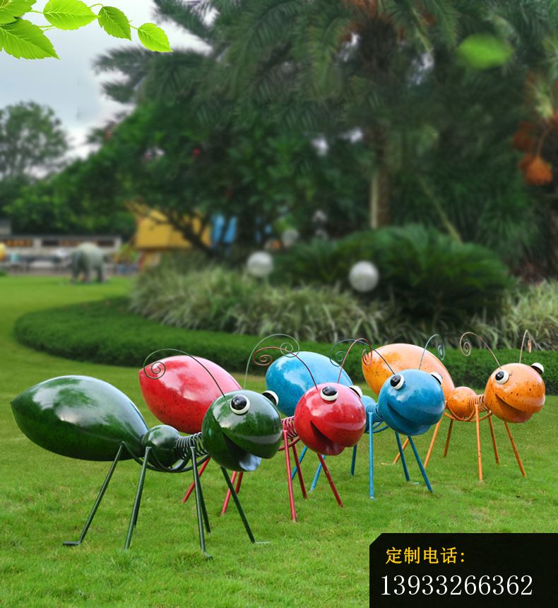 户外彩色不锈钢蚂蚁雕塑_790*860