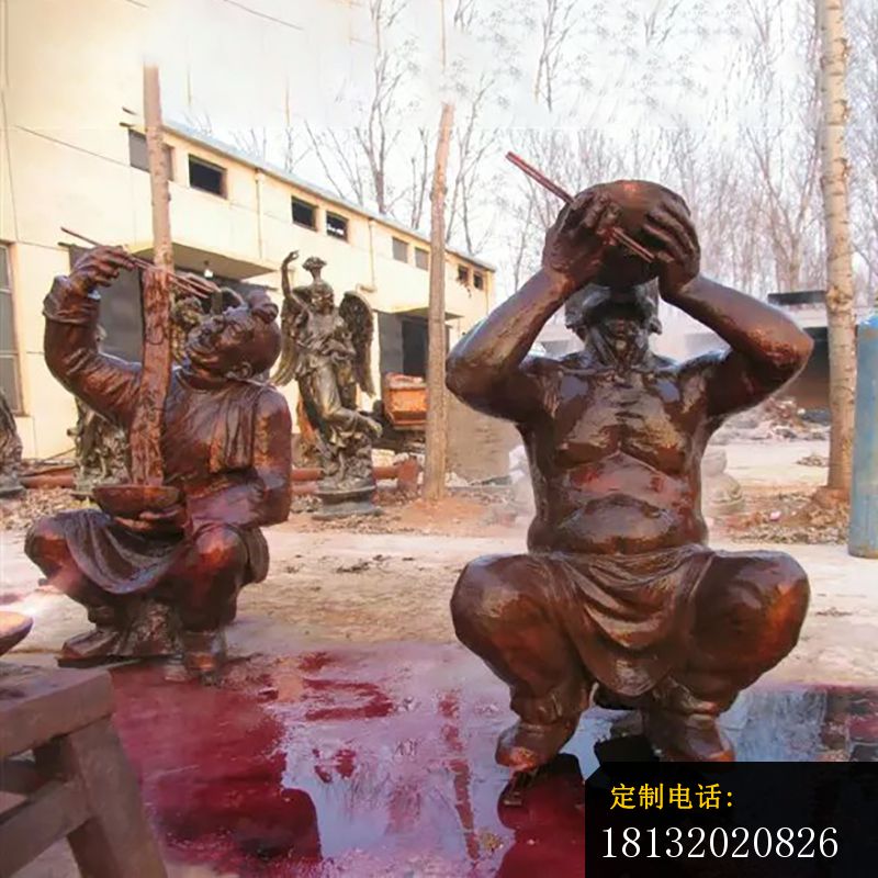 广场吃拉面人物铜雕 (1)_800*800