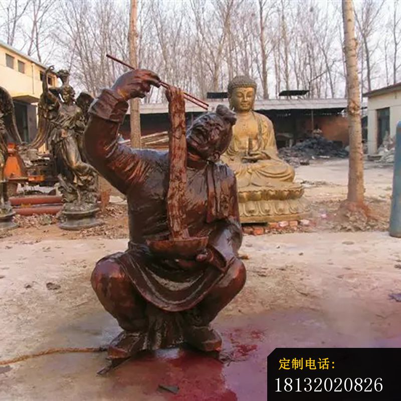 广场吃拉面人物铜雕 (2)_800*800