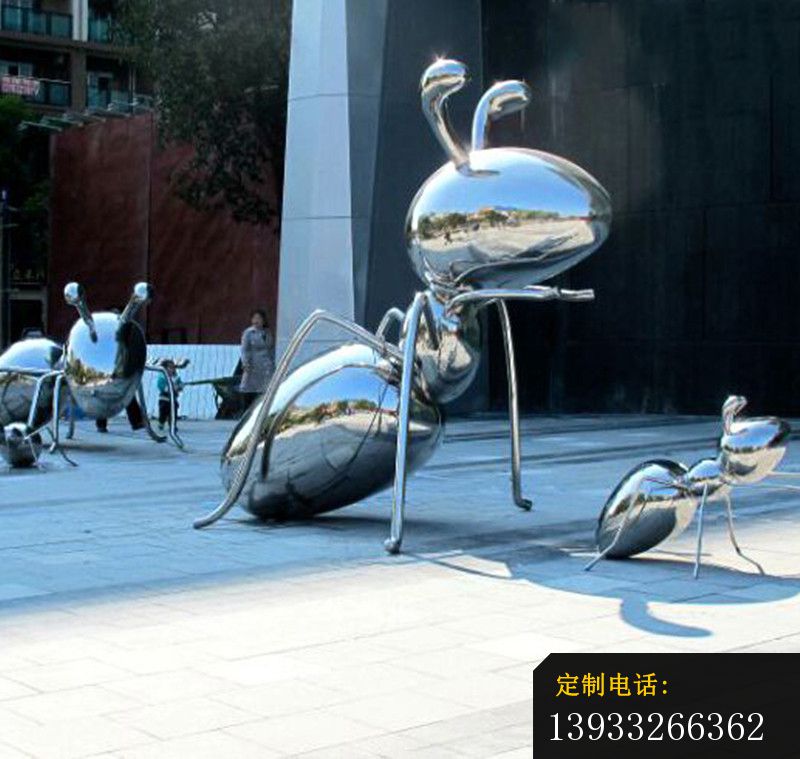 户外镜面不锈钢蚂蚁雕塑_800*759