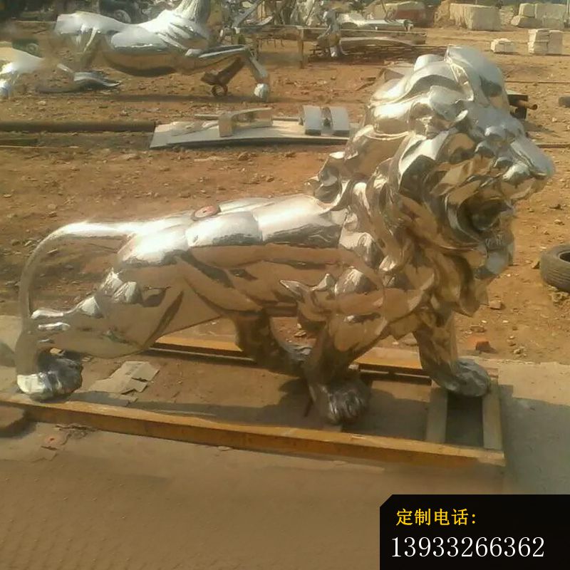 镜面不锈钢狮子雕塑_800*800
