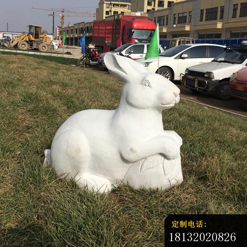 汉白玉动物兔子雕塑_800*800