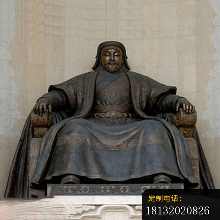 铜雕大型成吉思汗雕塑_750*750