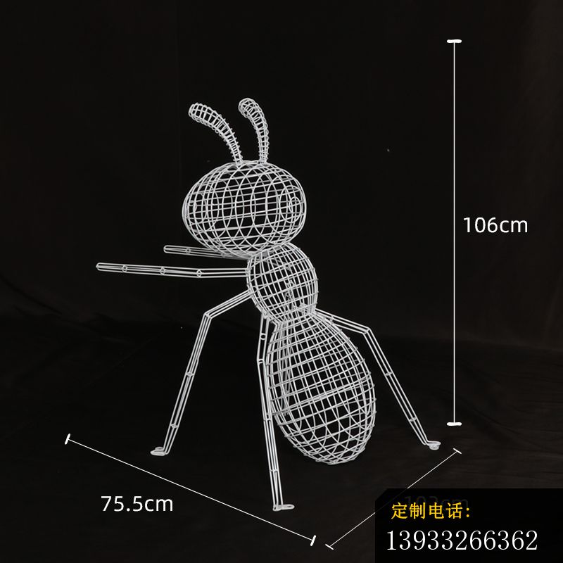 蚂蚁不锈钢镂空装饰雕塑_800*800