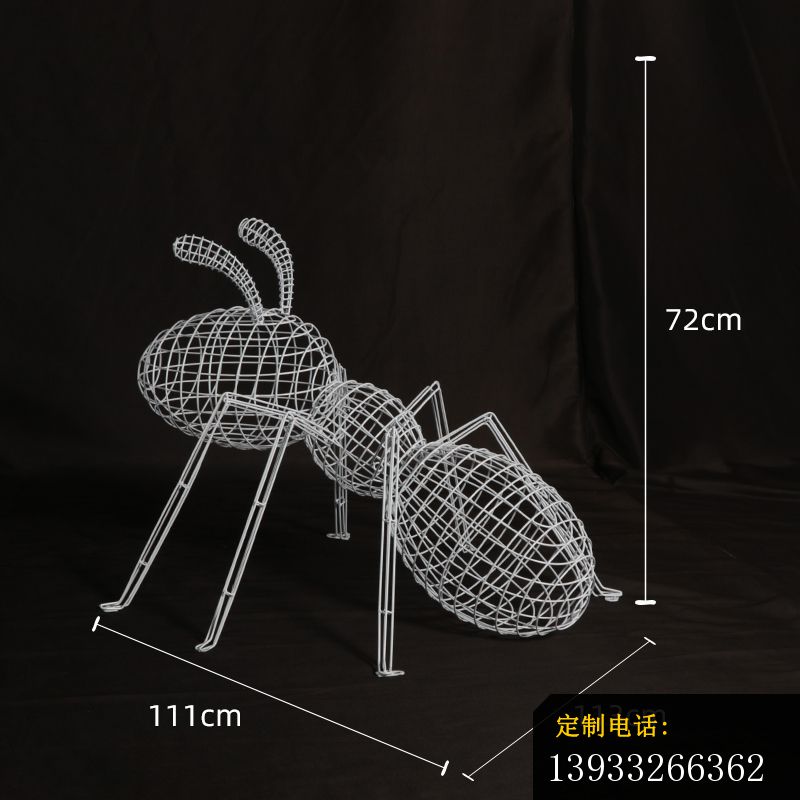 蚂蚁不锈钢镂空创意雕塑_800*800