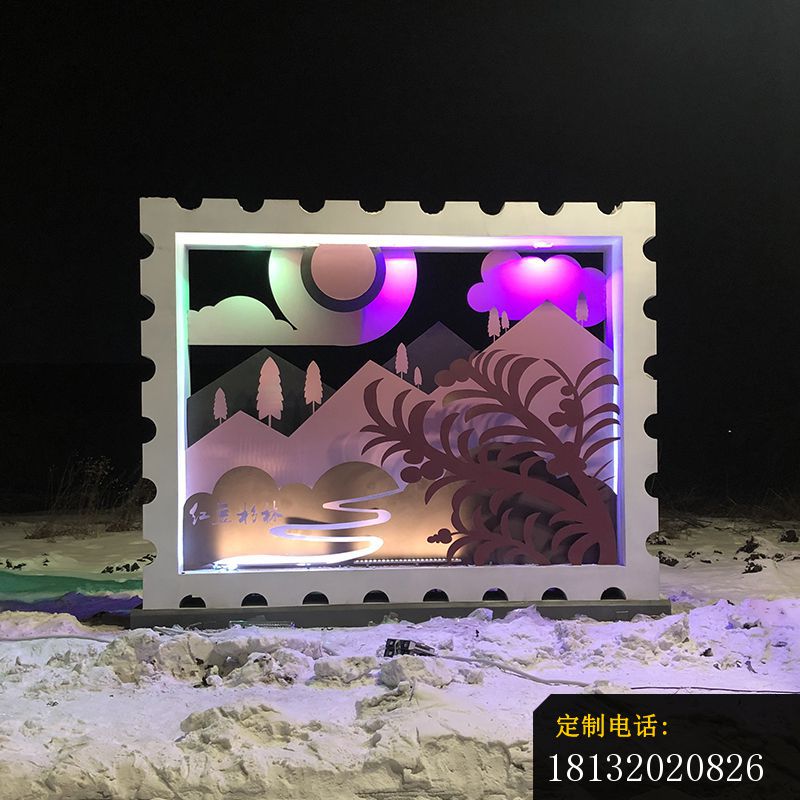 不锈钢彩色灯饰雕塑2_800*800