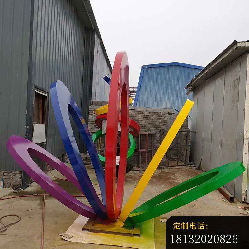 不锈钢喷绘圆环雕塑 (1)_800*800
