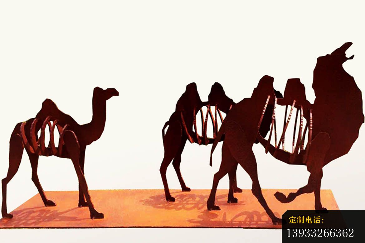 不锈钢抽象剪影骆驼雕塑_1170*780