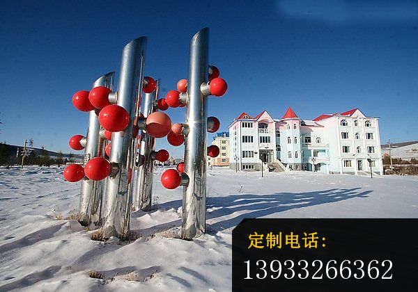 不锈钢抽象树雕塑_600*420
