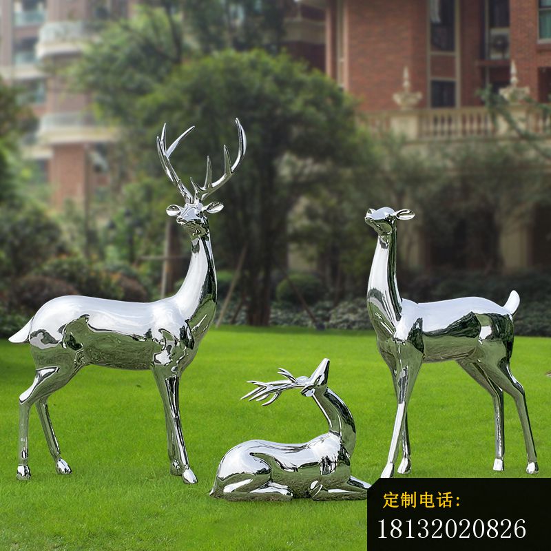 不锈钢园林镜面小鹿雕塑 (1)_800*800
