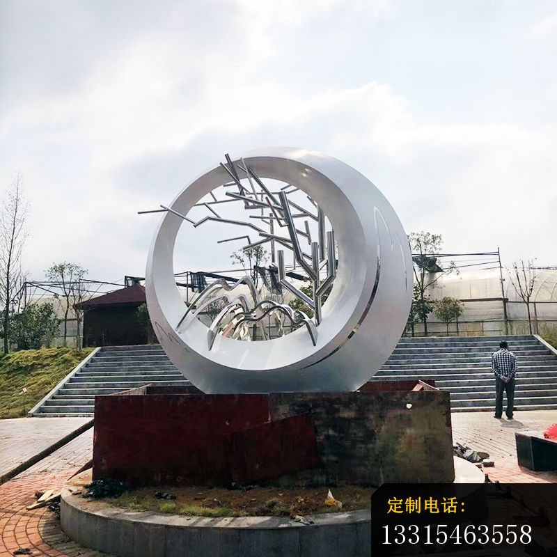 不锈钢抽象树枝雕塑 (3)_800*800