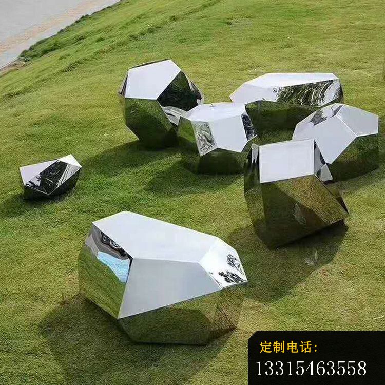 不锈钢创意景观石头雕塑 (1)_750*750