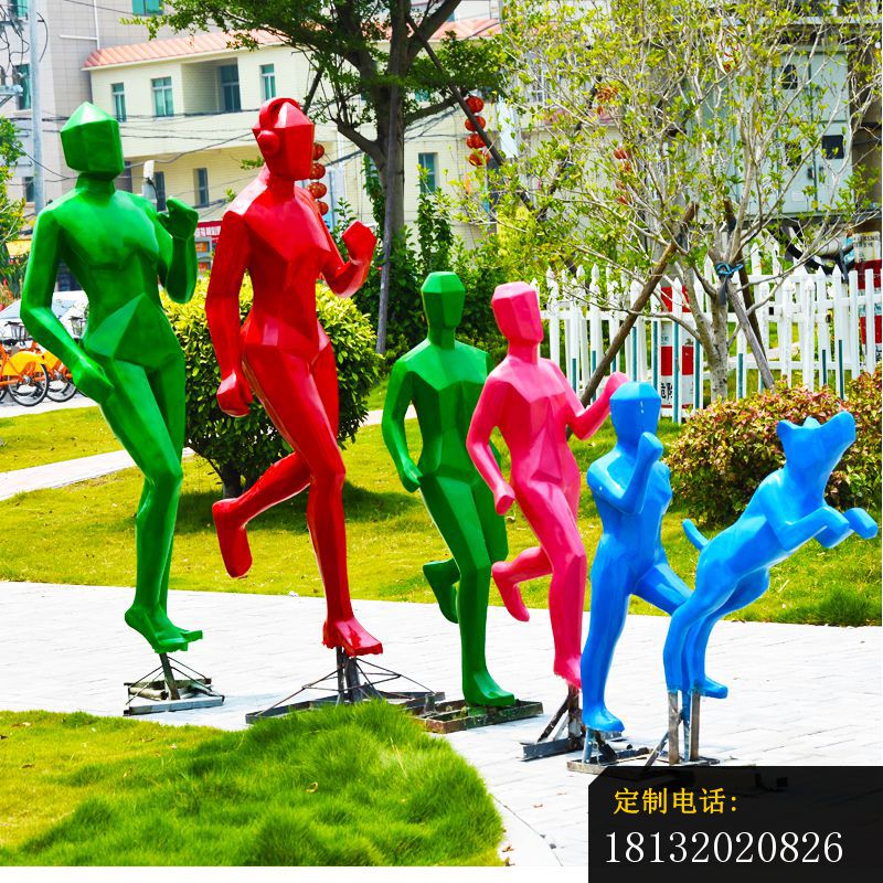 不锈钢户外跑步人物雕塑_800*800