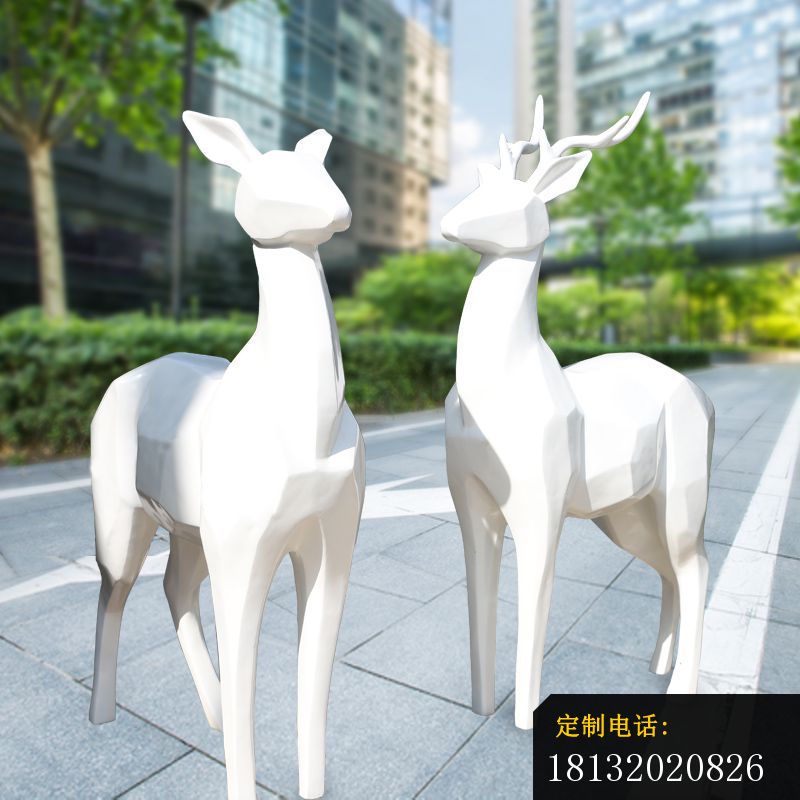 城市不锈钢块面动物鹿_800*800
