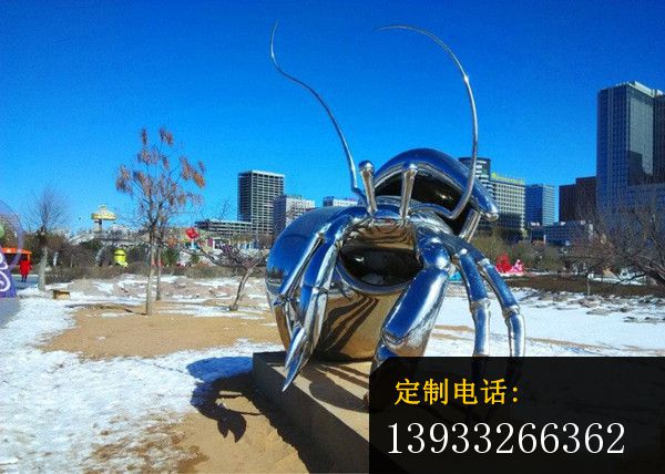 公园不锈钢昆虫雕塑_600*428