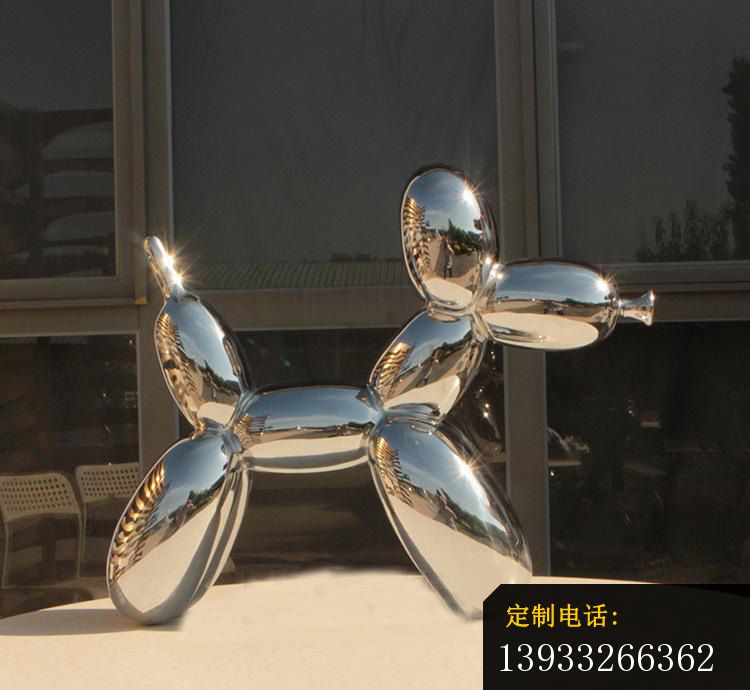 商场不锈钢气球狗造型雕塑_750*690