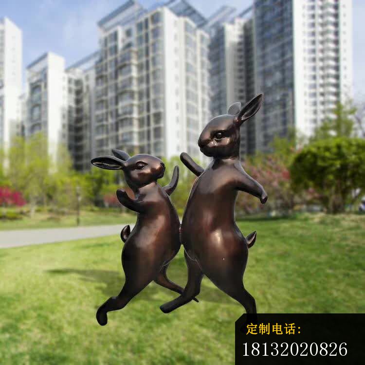 铜雕公园动物兔雕塑 (1)_750*750