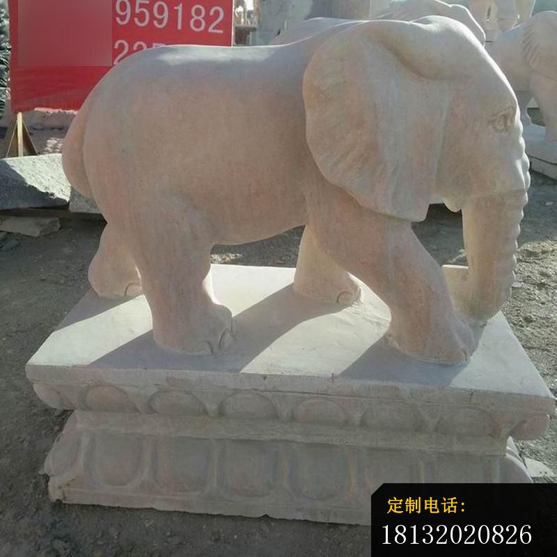 园林晚霞红大象雕塑_800*800