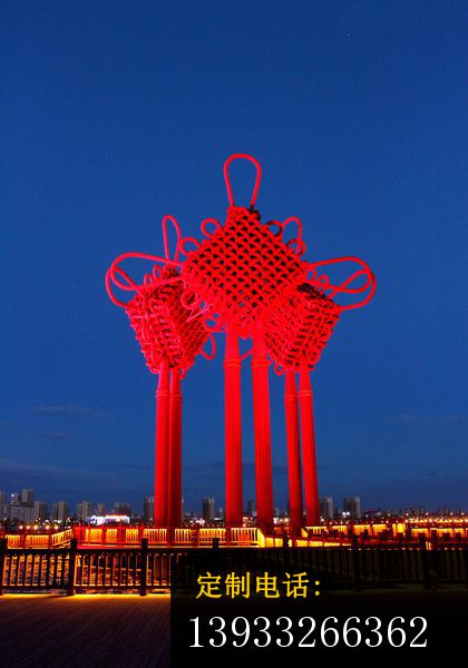 大型不锈钢中国结城市景观雕塑_420*600