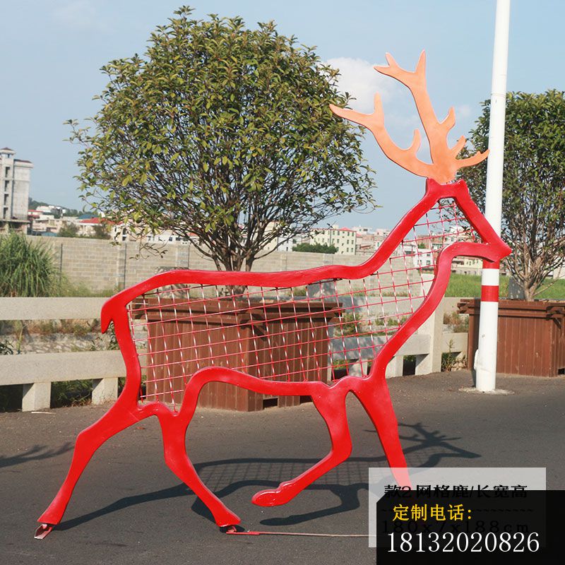 不锈钢广场网格动物鹿 (1)_800*800