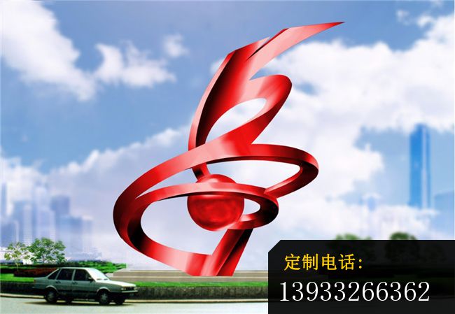 广场不锈钢升腾抽象雕塑_650*449