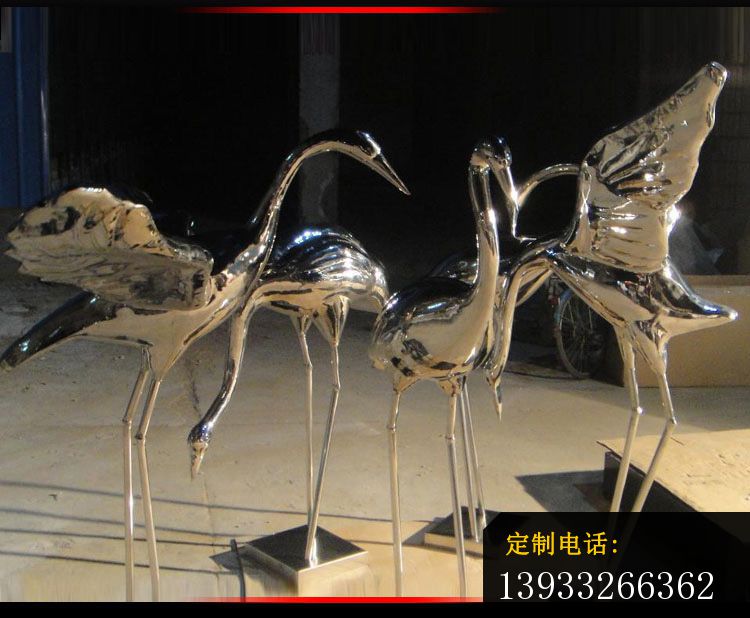 不锈钢动物仙鹤雕塑_750*618
