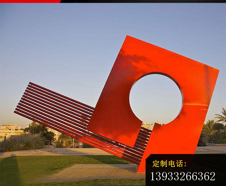 公园不锈钢空心景观雕塑_750*616