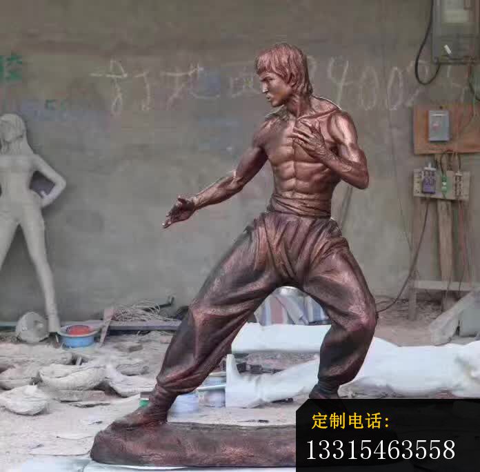 李小龙人物铜雕_696*684