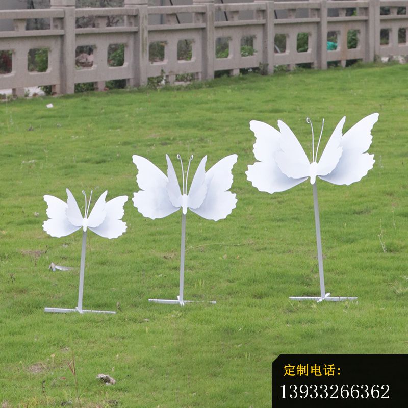 公园不锈钢白色蝴蝶雕塑_800*800