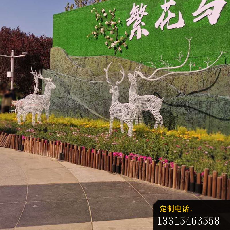 小区景观不锈钢梅花鹿 (1)_800*800