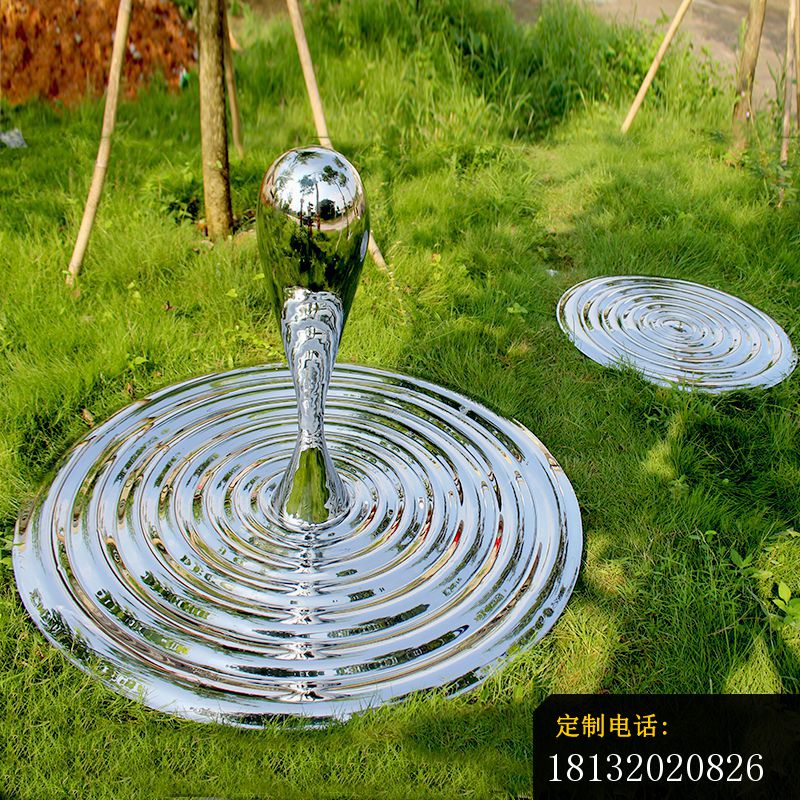　　不锈钢水滴景观雕塑_800*800