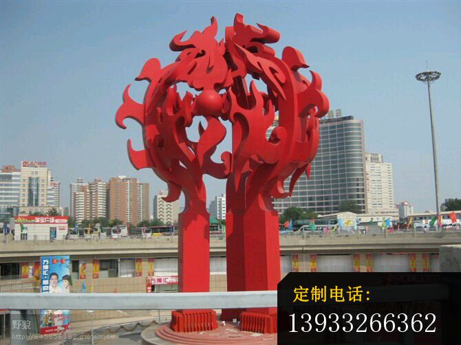 城市不锈钢景观树雕塑_670*502