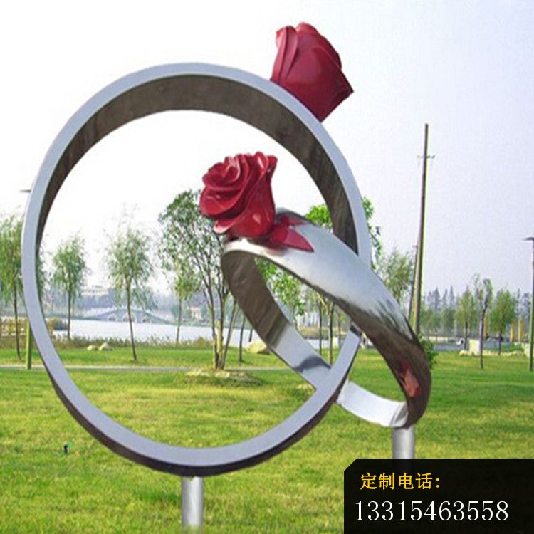 玫瑰戒指不锈钢雕塑_750*750