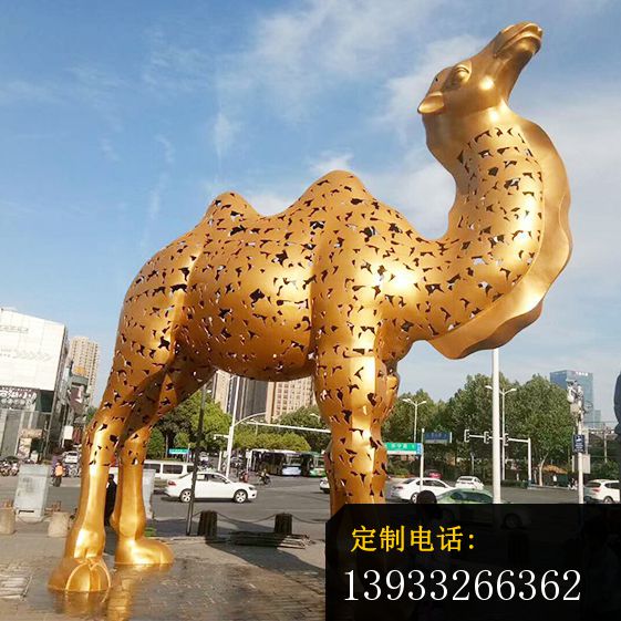 大型不锈钢锻造骆驼雕塑_561*561