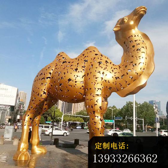 大型不锈钢锻造骆驼雕塑_561*561