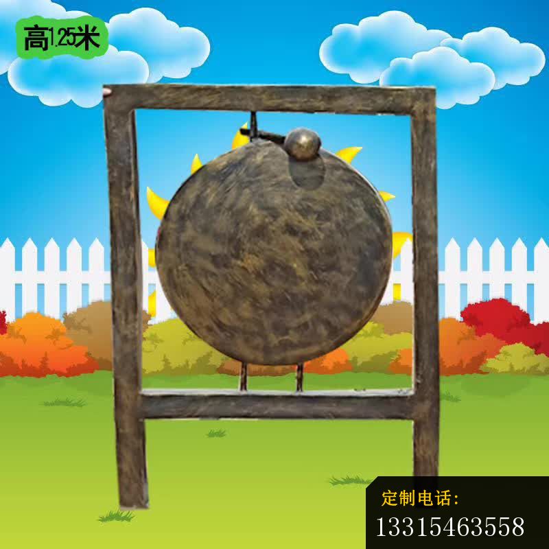 古代锣鼓乐器铜雕_800*800