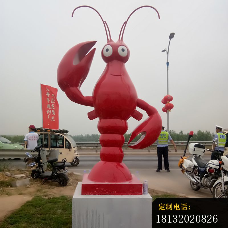 不锈钢公园敬礼小龙虾雕塑 (1)_800*800