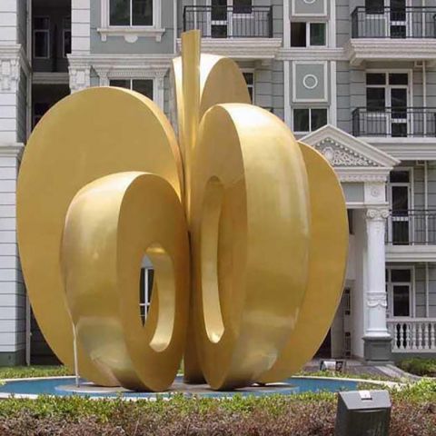  大连不锈钢抽象苹果雕塑