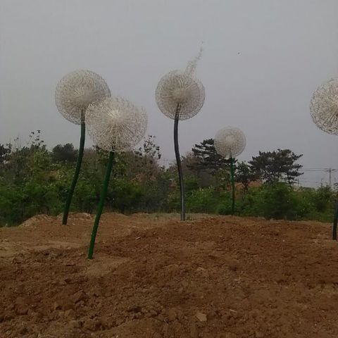  杭州不锈钢蒲公英雕塑