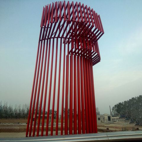  南京电镀不锈钢钢管雕塑 