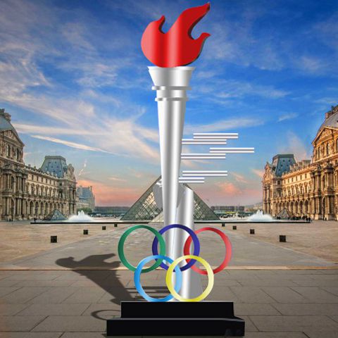 绍兴不锈钢体育奥运之火雕塑