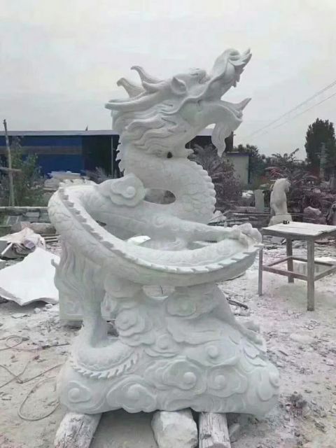 大理石龙石雕塑