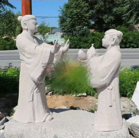 孔融让梨古代石雕