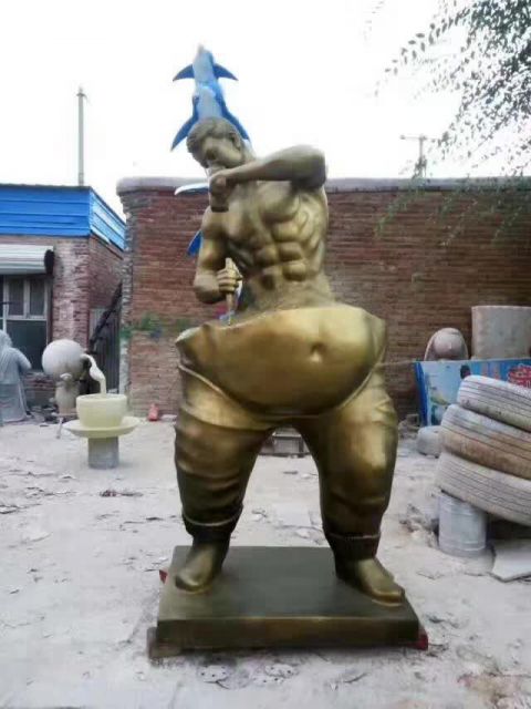 健身人物铜雕