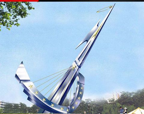 公园不锈钢帆船景观雕塑