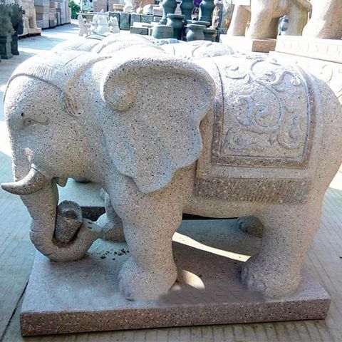 洛阳花岗岩元宝大象雕塑